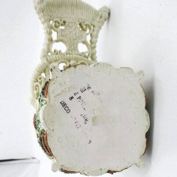 Wicker Chair Resin Trinket Box With Floral Accents & Bow Clasp Design - Picture 2 of 5